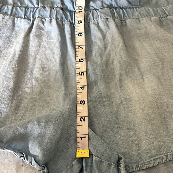 Anthropologie Cloth & Stone chambray romper Woman’s Size S Convertible Sleeve - Picture 14 of 16